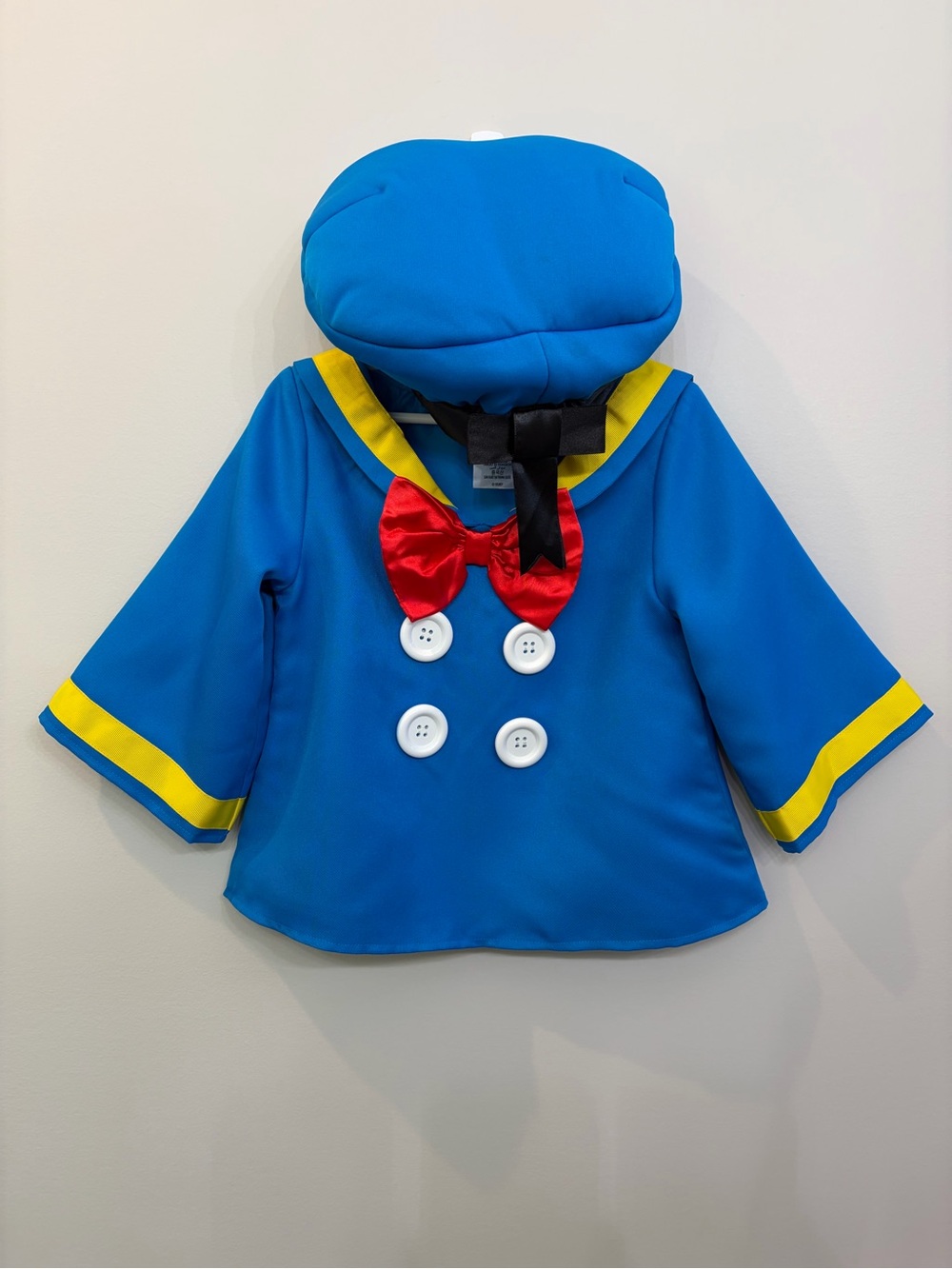 Disney Donald Duck Sailor Costume Top & Hat Set, Padded Polyester, Size 4